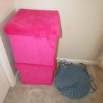 LOT 442  TWO STORAGE CUBES AND CHAIR CUSHIONS