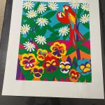 Ann T. Cooper Lithograph "Parrots" Signed & Numbered (64/275)