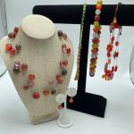 Colorful Necklaces incl One with Matching Earrings. (SJJ - SS)