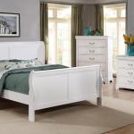 FULL SIZE WHITE SLIEGH BED WITH MIRROR