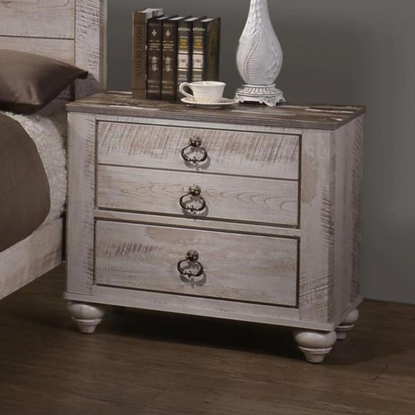 Photo of WASHED  NEW Nightstand 29.88”W x 16.38”D x 27.88”H