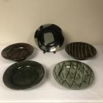 5 Ceramic Bowls - 3 Signed (BO-KM)