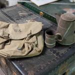 Vintage Army Backpack, Kettle and Cup