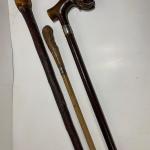 Lot of 3 Walking Canes