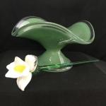 Lot 216: Art Glass - Long-stem Glass Flower & Lavorazione Arte Murano Glass Bowl