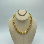 Dobbs 925 Beaded Bracelet & 14K Chain with Golden Beads (SJJ - SS)