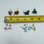 Four Pairs of Earrings: Glass, Metal & Foam (SJJ - SS)