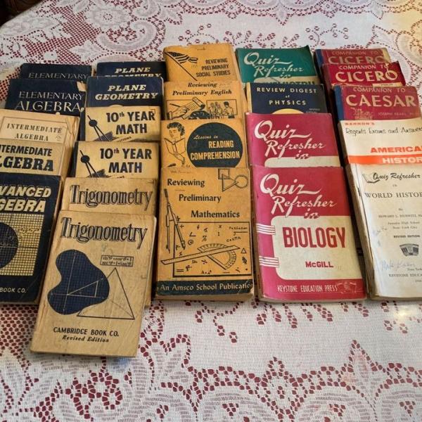 Photo of 18 Vintage School Books from the 1940s/1950s 