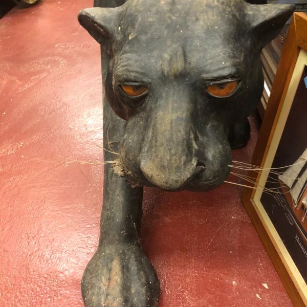 Photo of Leather Panther Antique Life Size