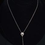 Silver lariat necklace