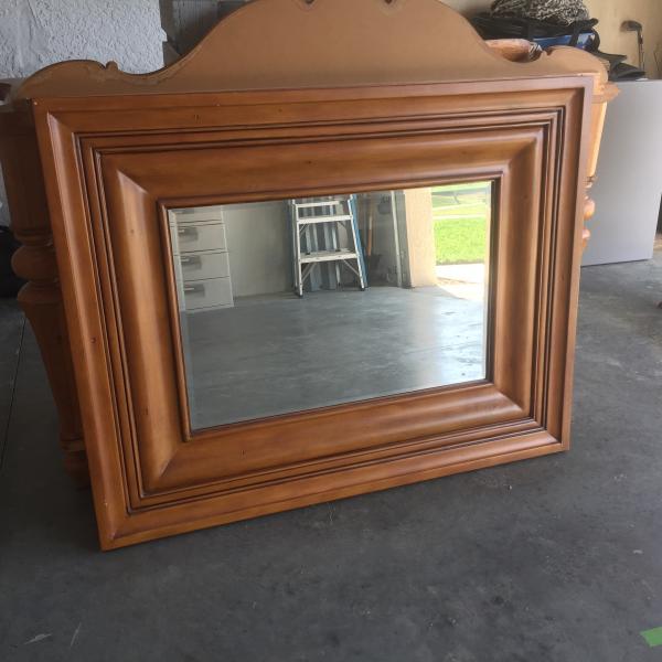 Photo of Entryway table with drawers and matching mirror
