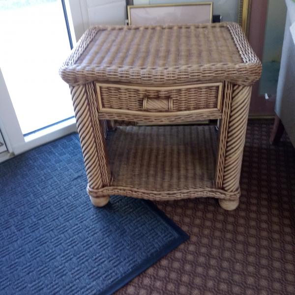 Photo of Rattan night stand with drawer