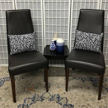 Photo of Pair of Espresso Chairs