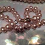 Absolutely Stunning 18" Akoya Lavender 7mm Pearl With 14k Clasp