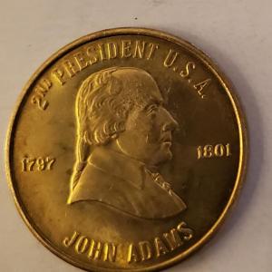 Photo of Vintage John Adams President Vice President Token Coin Free Shipping Bid or Buy 
