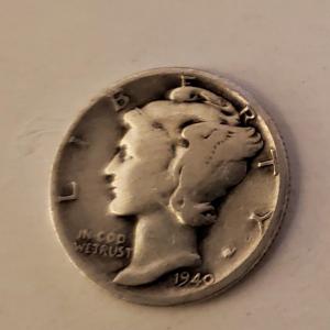 Photo of Old 1940 World War 2 Silver Mercury Dime Bid or Buy Now Free Shipping
