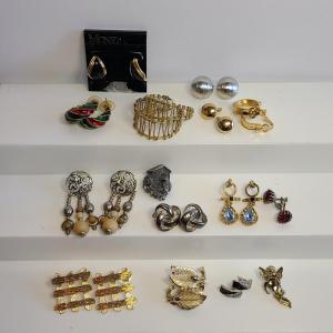 Photo of Lot J5: Vintage Earrings Lot: Clips and Posts