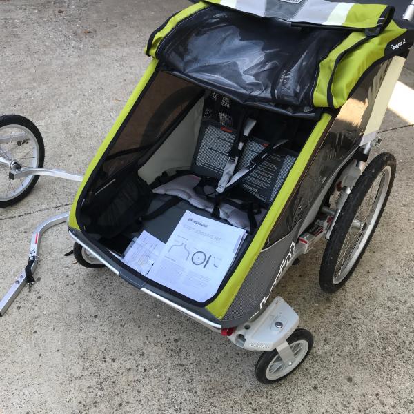 Photo of Chariot Cougar 2 seater stroller/jogger and bike trailer