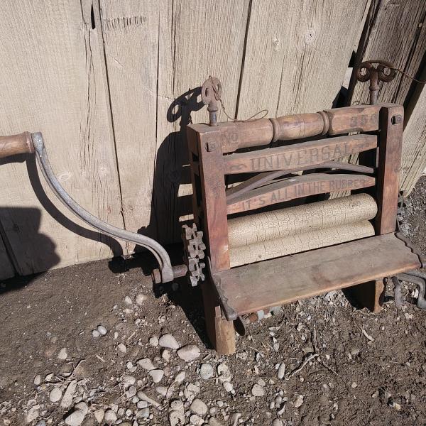 Photo of Vintage Clothes Wringer with Crank Handle