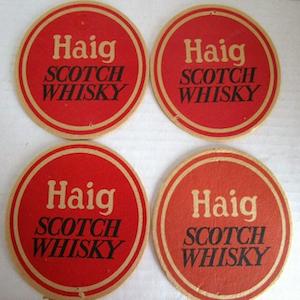 Photo of Four Haig Scotch Whiskey Coasters