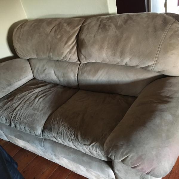 Photo of Tan Couch and loveseat fair condition