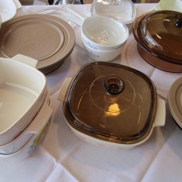 Photo of Lot of Corning Ware & Visions Ware
