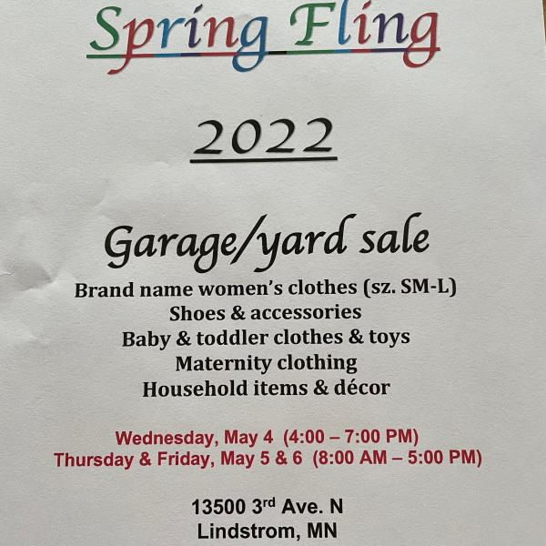 Photo of Spring Fling yard sale