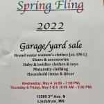 Spring Fling yard sale