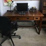 Mission Style Desk and Office Chair