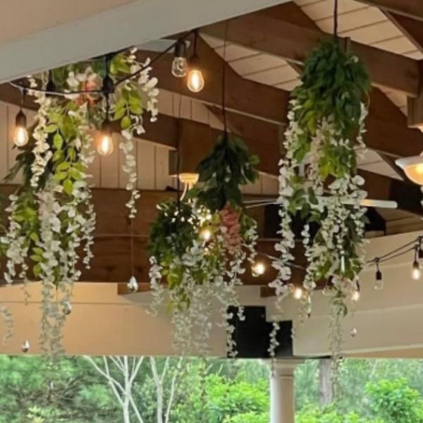 Photo of Wedding Wisteria Floral Ceiling Decorations