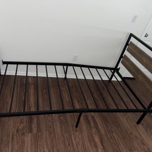 Photo of Twin bed frame with head and footboard. New 