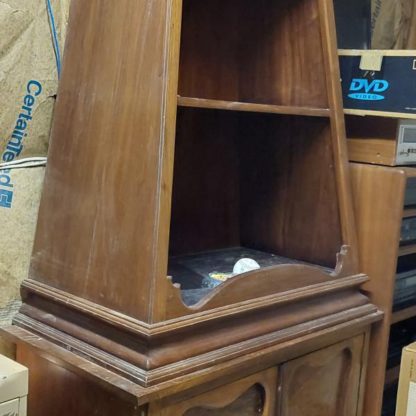 Photo of Antique Hutch -- 2 pieces with stand FREE to good home