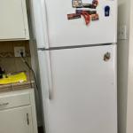 Frigidaire refrigerator and couch