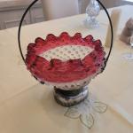 CRANBERRY  BRIDAL BOWL......100 PLUS YEARS OLD