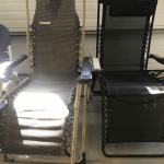 Outdoor chairs, stroller,dog crates, skis  ongoing indoor sale