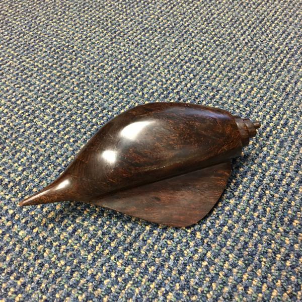 Photo of carved wood sea shell sculpture