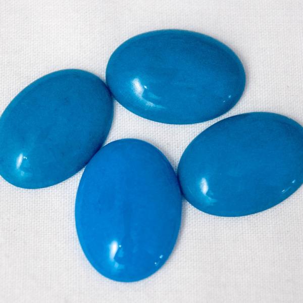 Photo of Blue Jade Cabochon Gemstones