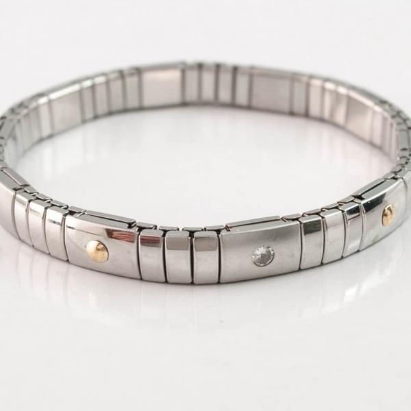 Photo of Stainless Steel bracelet with 14kt beads