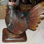 Hand Carved Wooden Rooster..