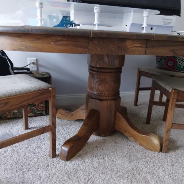 Photo of Oak Table with 4 chairs