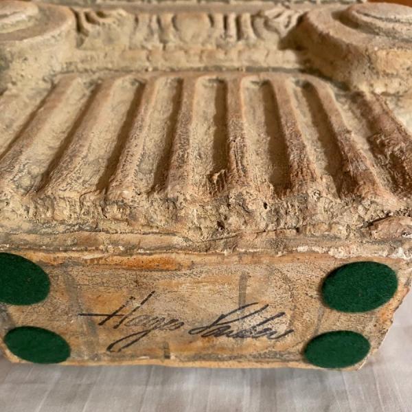 Photo of Signed Hayes Parker sculpted stone vase