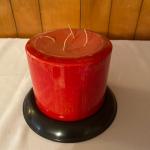 Large 4-wick candle on stand