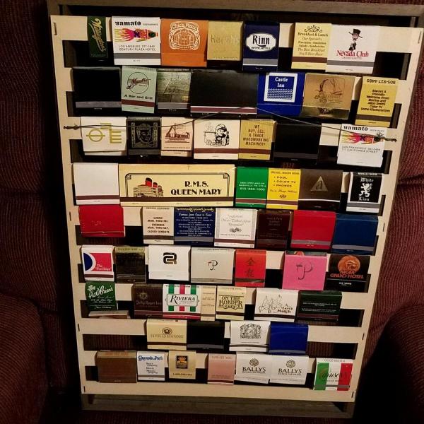 Photo of Framed collection of matchbooks, Lot B