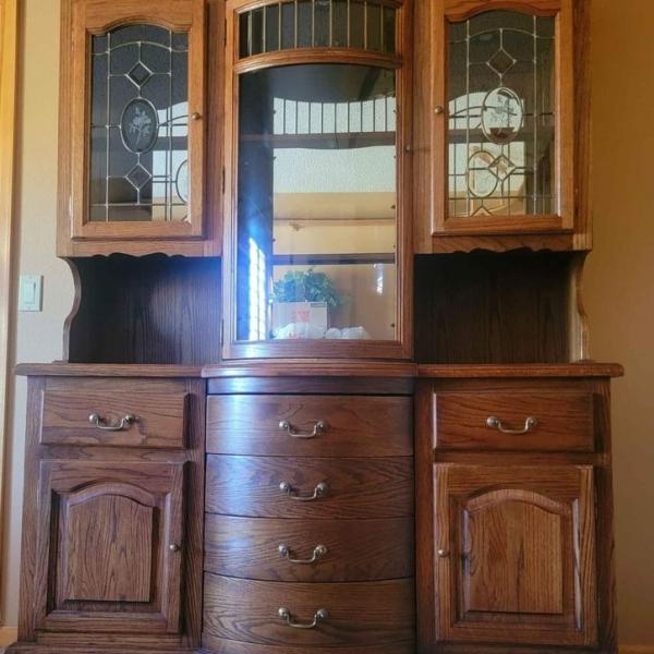 Photo of Beautiful Solid Wood China Cabinet & Hutch