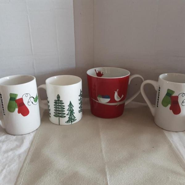 Photo of 4 Christmas Starbuck Mugs