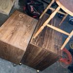 Lot of 2 Rolling Shop Tables and a Bench