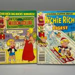 Pair of Vintage 1980s Richie Rich Small Comic Book Digest Magazine