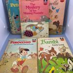 Lot of 5 Vintage Walt Disney's Wonderful World of Reading Books *Worn