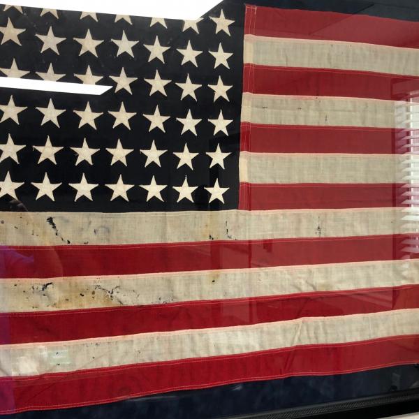 Photo of U.S. Ensign No. 11 American Flag  Framed