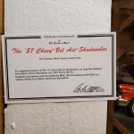 LOT 130: Danbury Mint "The 57 Chevy Bel Air Shadowbox" New In Box